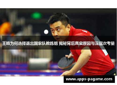 王皓为何选择退出国家队教练组 揭秘背后真实原因与深层次考量
